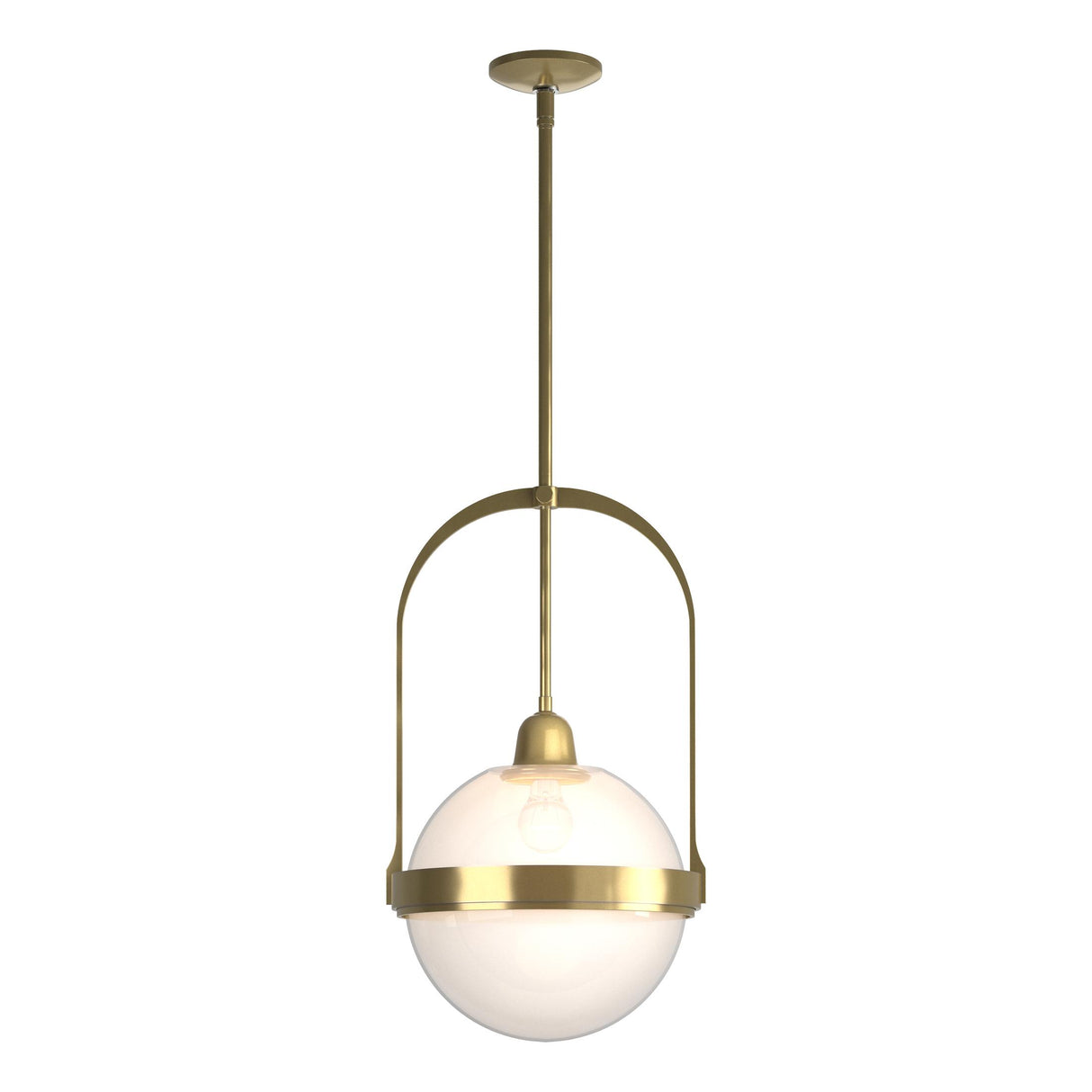 Hubbardton Forge 2019 Modern Brass Opaline Glass (WF) Multi Atlas Pendant