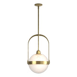 Hubbardton Forge 2019 Modern Brass Opaline Glass (WF) Multi Atlas Pendant