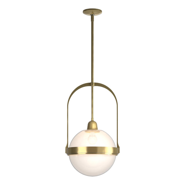 Hubbardton Forge 2019 Modern Brass Opaline Glass (WF) Multi Atlas Pendant