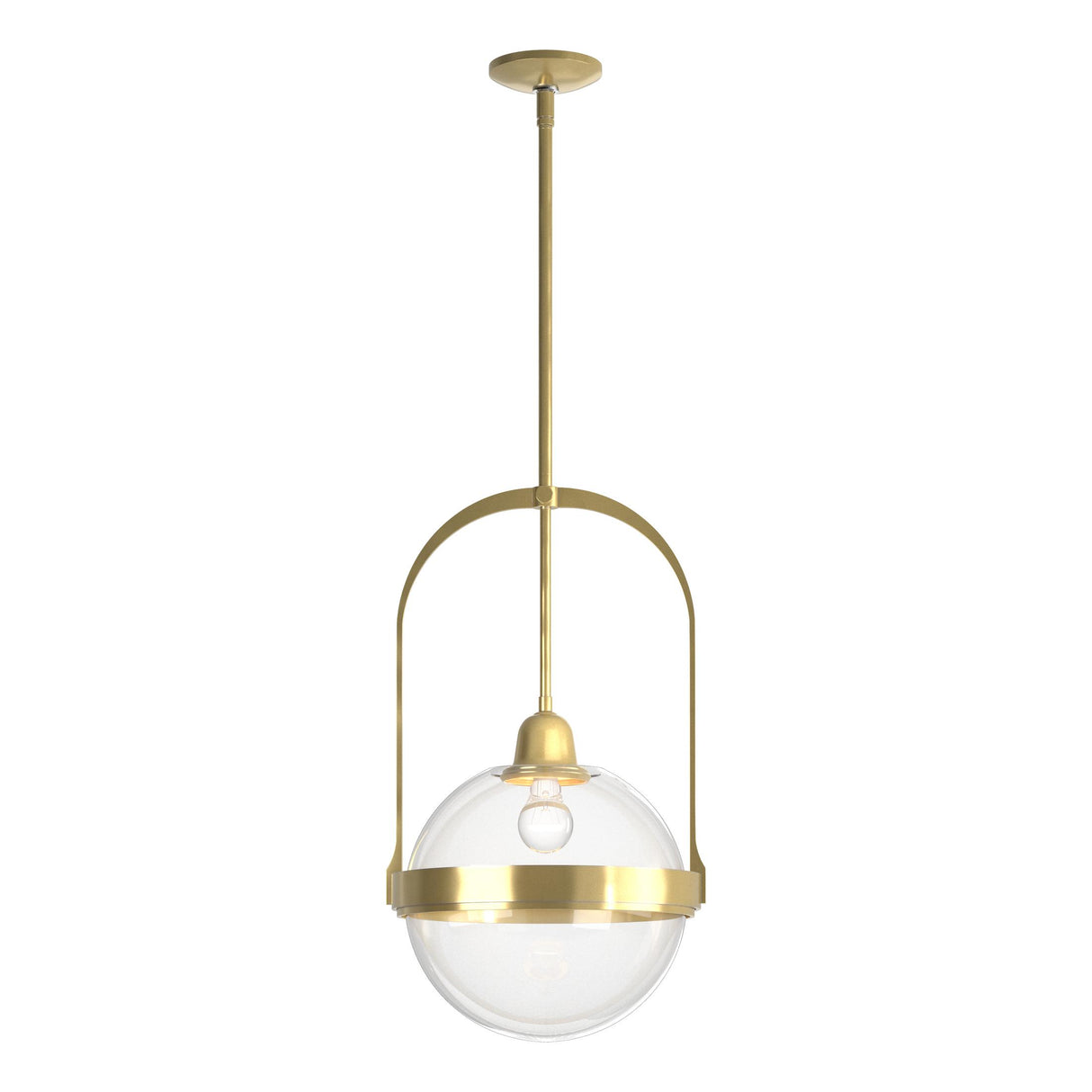 Hubbardton Forge 2019 Modern Brass Clear Glass (ZM) Multi Atlas Pendant