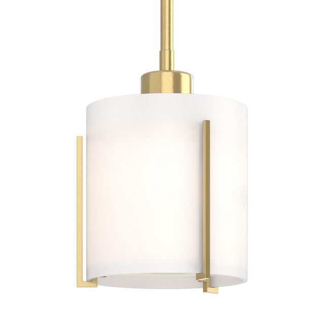 Hubbardton Forge 2007 Modern Brass Opal Glass (GG) Multi Exos Small Mini Pendant