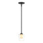 Hubbardton Forge 2010 Black Clear Glass with Opal Diffuser (ZU) Multi Simple Mini Pendant