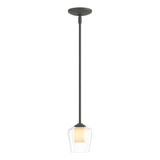 Hubbardton Forge 2010 Natural Iron Clear Glass with Opal Diffuser (ZU) Multi Simple Mini Pendant