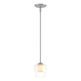 Hubbardton Forge 2010 Vintage Platinum Clear Glass with Opal Diffuser (ZU) Multi Simple Mini Pendant