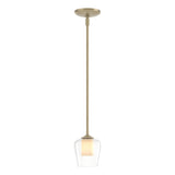 Hubbardton Forge 2010 Soft Gold Clear Glass with Opal Diffuser (ZU) Multi Simple Mini Pendant