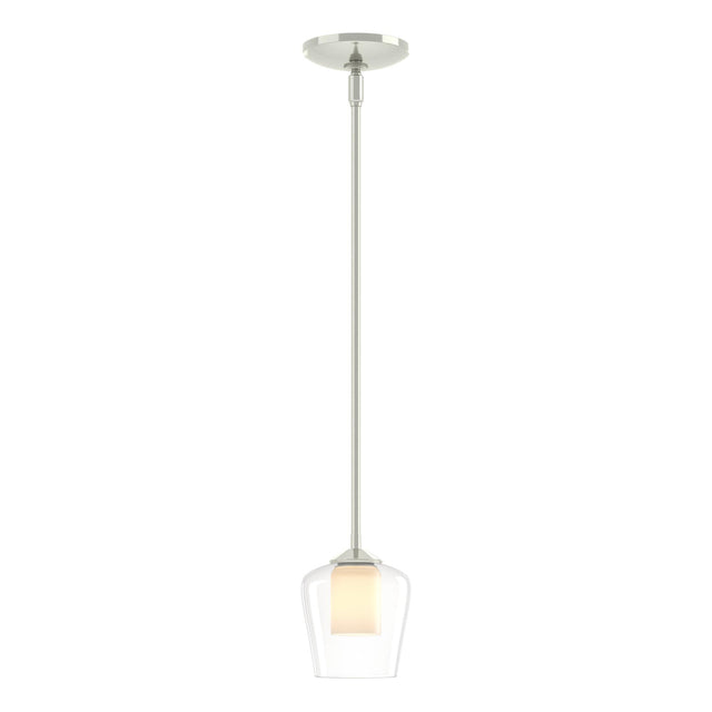 Hubbardton Forge 2010 Sterling Clear Glass with Opal Diffuser (ZU) Multi Simple Mini Pendant