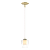 Hubbardton Forge 2010 Modern Brass Clear Glass with Opal Diffuser (ZU) Multi Simple Mini Pendant