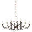 Hubbardton Forge 2014 Bronze Lisse 20 Arm Chandelier