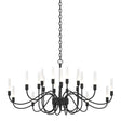 Hubbardton Forge 2014 Black Lisse 20 Arm Chandelier