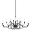 Hubbardton Forge 2014 Black Lisse 20 Arm Chandelier