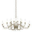 Hubbardton Forge 2014 Soft Gold Lisse 20 Arm Chandelier
