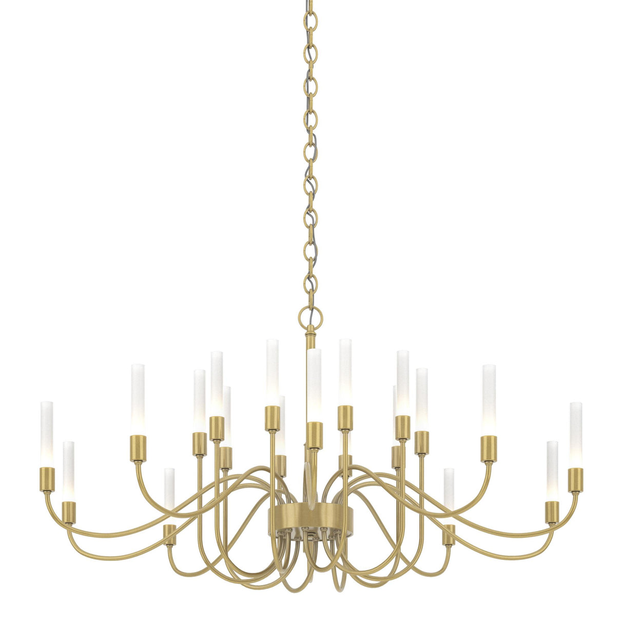 Hubbardton Forge 2014 Modern Brass Lisse 20 Arm Chandelier