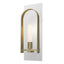 Hubbardton Forge 2023 White Modern Brass Frosted Glass (FD) Triomphe 1-Light Sconce