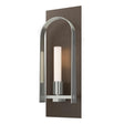 Hubbardton Forge 2023 Bronze Sterling Frosted Glass (FD) Triomphe 1-Light Sconce