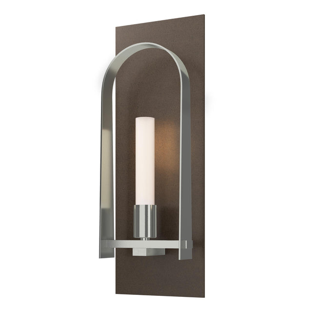 Hubbardton Forge 2023 Bronze Sterling Frosted Glass (FD) Triomphe 1-Light Sconce
