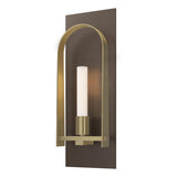 Hubbardton Forge 2023 Bronze Modern Brass Frosted Glass (FD) Triomphe 1-Light Sconce