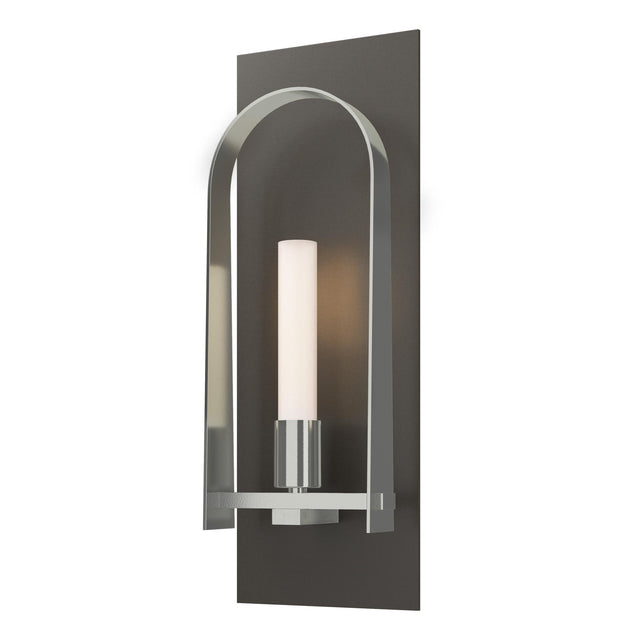 Hubbardton Forge 2023 Dark Smoke Sterling Frosted Glass (FD) Triomphe 1-Light Sconce