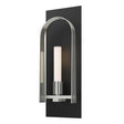 Hubbardton Forge 2023 Black Sterling Frosted Glass (FD) Triomphe 1-Light Sconce