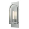 Hubbardton Forge 2023 Vintage Platinum Vintage Platinum Frosted Glass (FD) Triomphe 1-Light Sconce