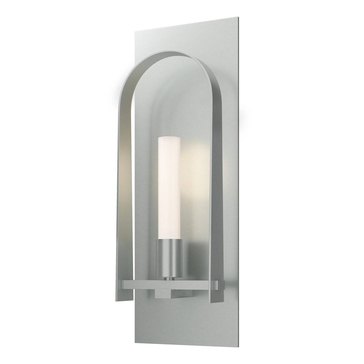 Hubbardton Forge 2023 Vintage Platinum Vintage Platinum Frosted Glass (FD) Triomphe 1-Light Sconce