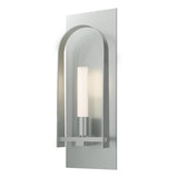 Hubbardton Forge 2023 Vintage Platinum Vintage Platinum Frosted Glass (FD) Triomphe 1-Light Sconce