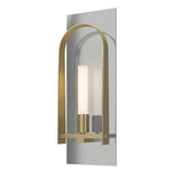 Hubbardton Forge 2023 Sterling Modern Brass Frosted Glass (FD) Triomphe 1-Light Sconce
