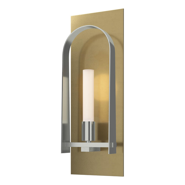 Hubbardton Forge 2023 Modern Brass Sterling Frosted Glass (FD) Triomphe 1-Light Sconce