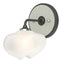 Hubbardton Forge 2022 Black Vintage Platinum Frosted Glass (FD) Ume 1-Light Curved Arm Bath Sconce