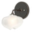 Hubbardton Forge 2022 Oil Rubbed Bronze Black Frosted Glass (FD) Ume 1-Light Curved Arm Bath Sconce