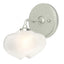 Hubbardton Forge 2022 Vintage Platinum Vintage Platinum Frosted Glass (FD) Ume 1-Light Curved Arm Bath Sconce