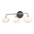 Hubbardton Forge 2022 Sterling Oil Rubbed Bronze Frosted Glass (FD) Ume 3-Light Curved Arm Bath Sconce