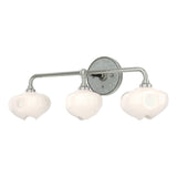 Hubbardton Forge 2022 Sterling Vintage Platinum Frosted Glass (FD) Ume 3-Light Curved Arm Bath Sconce