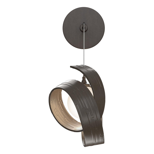 Hubbardton Forge 2023 Bronze Opal Glass (GG) Riza Low Voltage Sconce