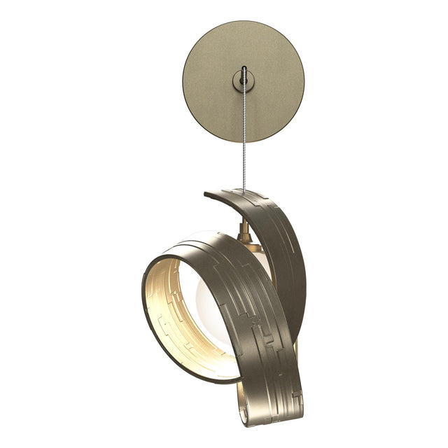 Hubbardton Forge 2023 Soft Gold Opal Glass (GG) Riza Low Voltage Sconce