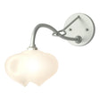 Hubbardton Forge 2022 Vintage Platinum Frosted Glass (FD) Ume 1-Light Long-Arm Sconce