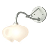 Hubbardton Forge 2022 Vintage Platinum Frosted Glass (FD) Ume 1-Light Long-Arm Sconce