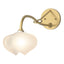 Hubbardton Forge 2022 Modern Brass Frosted Glass (FD) Ume 1-Light Long-Arm Sconce