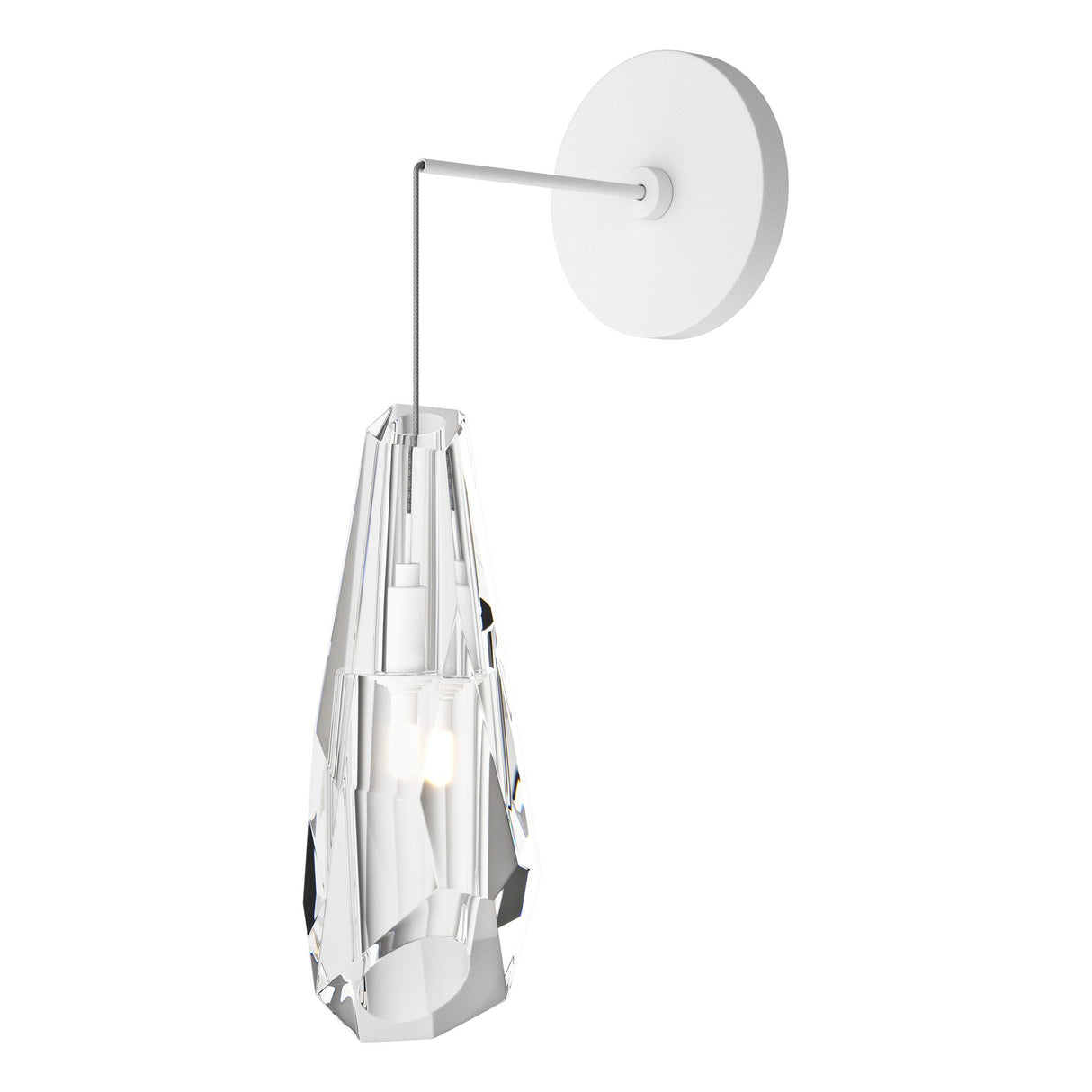 Hubbardton Forge 2023 White Crystal (CR) Luma Low Voltage Sconce