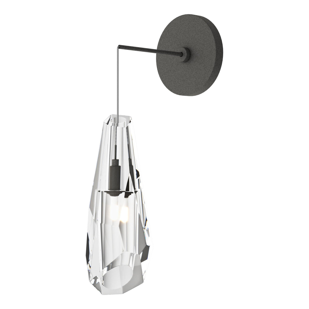 Hubbardton Forge 2023 Natural Iron Crystal (CR) Luma Low Voltage Sconce