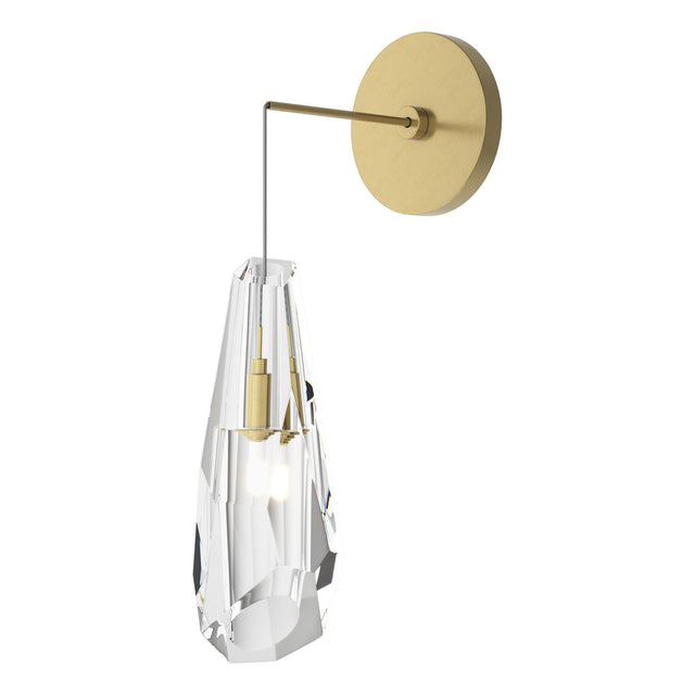 Hubbardton Forge 2023 Modern Brass Crystal (CR) Luma Low Voltage Sconce