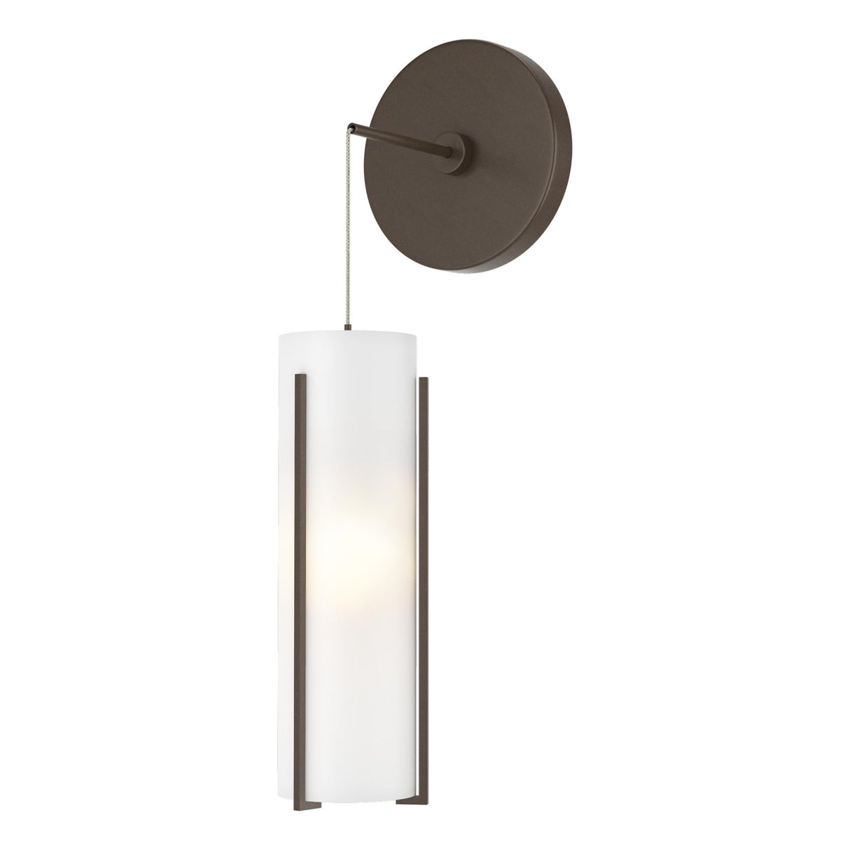 Hubbardton Forge 2023 Bronze Opal Glass (GG) Exos Glass Mini Low Voltage Sconce