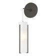 Hubbardton Forge 2023 Dark Smoke Opal Glass (GG) Exos Glass Mini Low Voltage Sconce