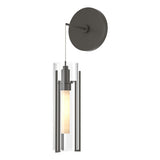 Hubbardton Forge 2023 Dark Smoke Clear Glass (ZM) Exos Glass Mini Low Voltage Sconce