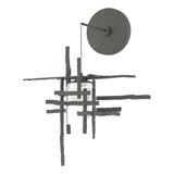 Hubbardton Forge 2022 Natural Iron Cast Glass (YC) Tura Frosted Glass Low Voltage Sconce