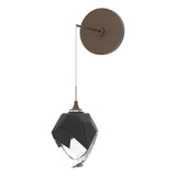 Hubbardton Forge 2023 Bronze Black Crystal (BP) Chrysalis Small Low Voltage Sconce