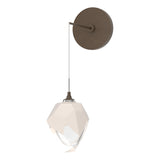 Hubbardton Forge 2023 Bronze White Crystal (WP) Chrysalis Small Low Voltage Sconce