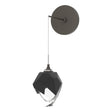 Hubbardton Forge 2023 Dark Smoke Black Crystal (BP) Chrysalis Small Low Voltage Sconce