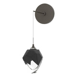 Hubbardton Forge 2023 Dark Smoke Black Crystal (BP) Chrysalis Small Low Voltage Sconce