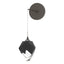 Hubbardton Forge 2023 Dark Smoke Black Crystal (BP) Chrysalis Small Low Voltage Sconce