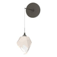 Hubbardton Forge 2023 Dark Smoke White Crystal (WP) Chrysalis Small Low Voltage Sconce